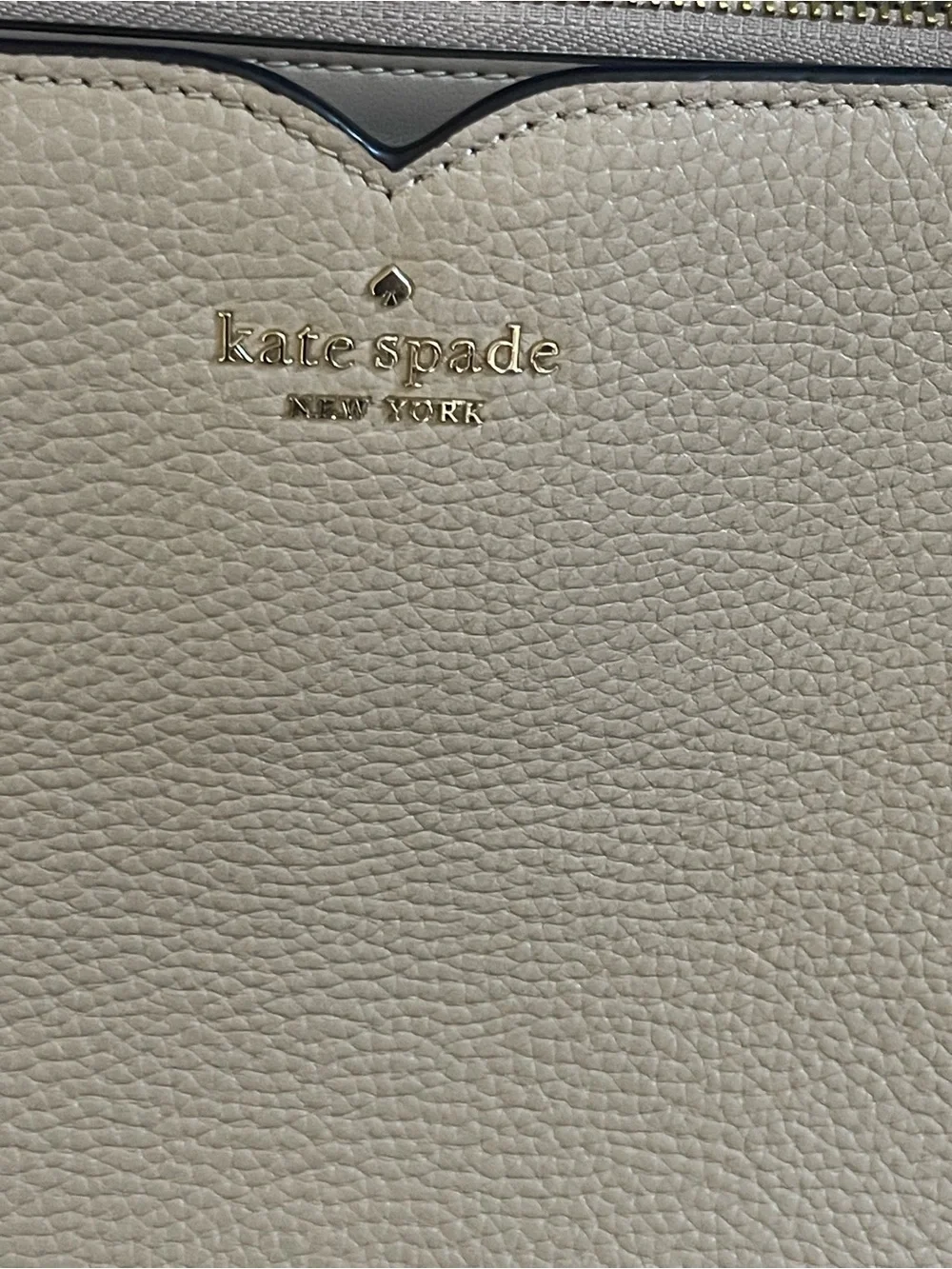 kate spade Pebbled Leather Crossbody Bag in Beige